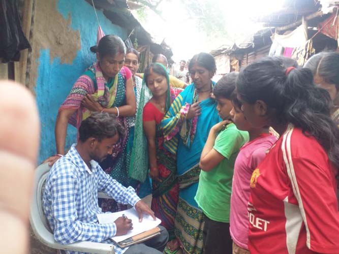 Conducting survey in the communities